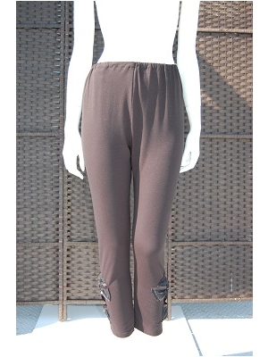 レース付リボンモチーフレギンス